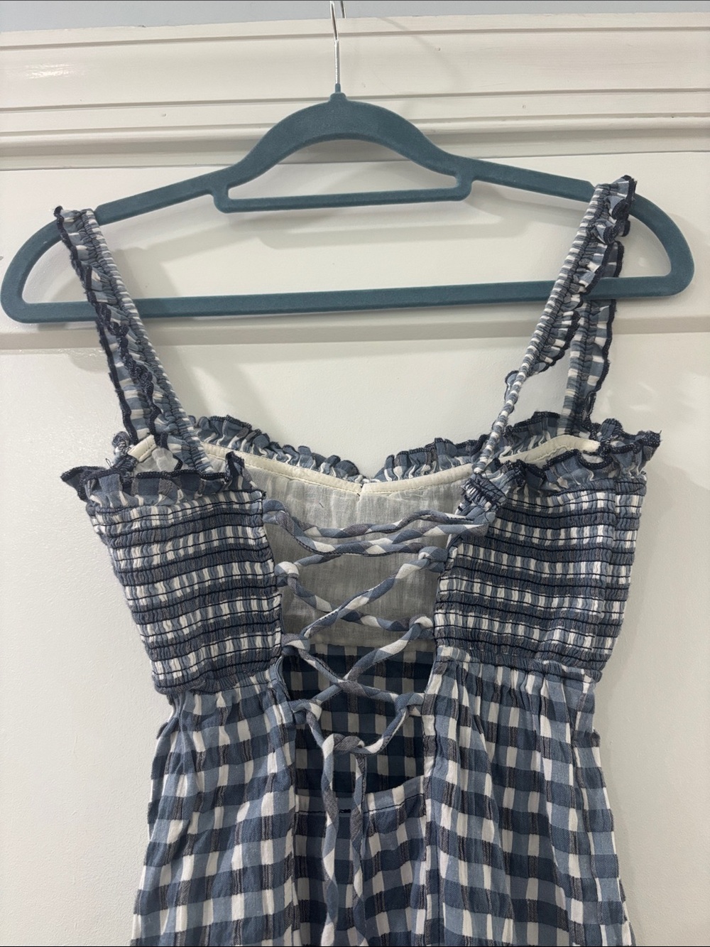 Free People Lucinda Midi Dress in Indigo Combo - Picture 8 of 9